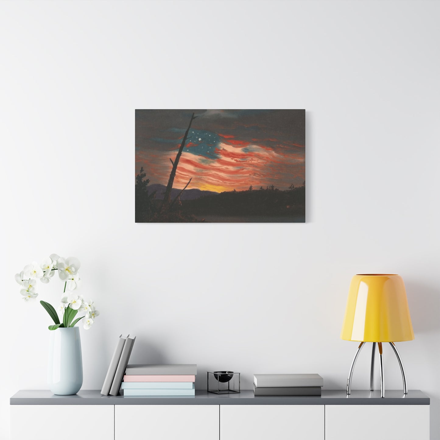American Flag in Sky Wall Art & Canvas Prints