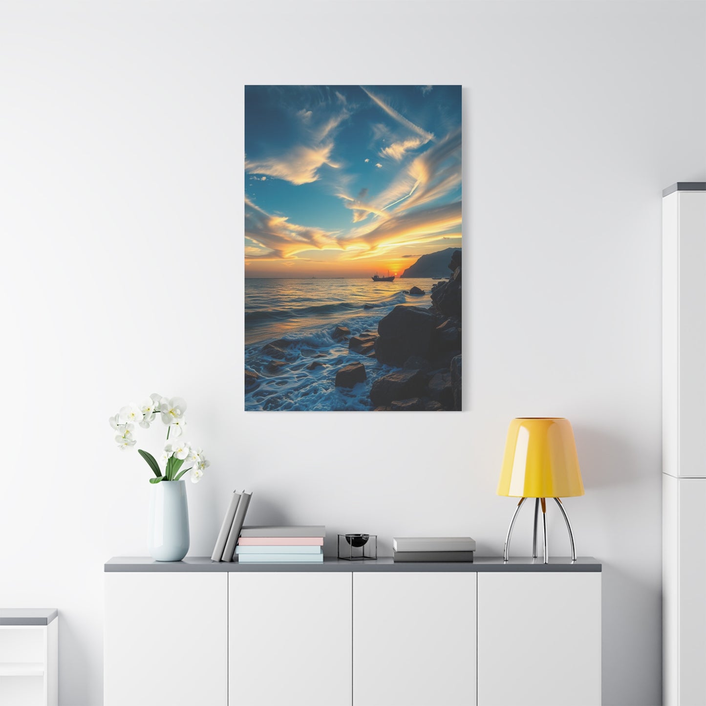 Gilded Wave Serenity Wall Art & Canvas Print