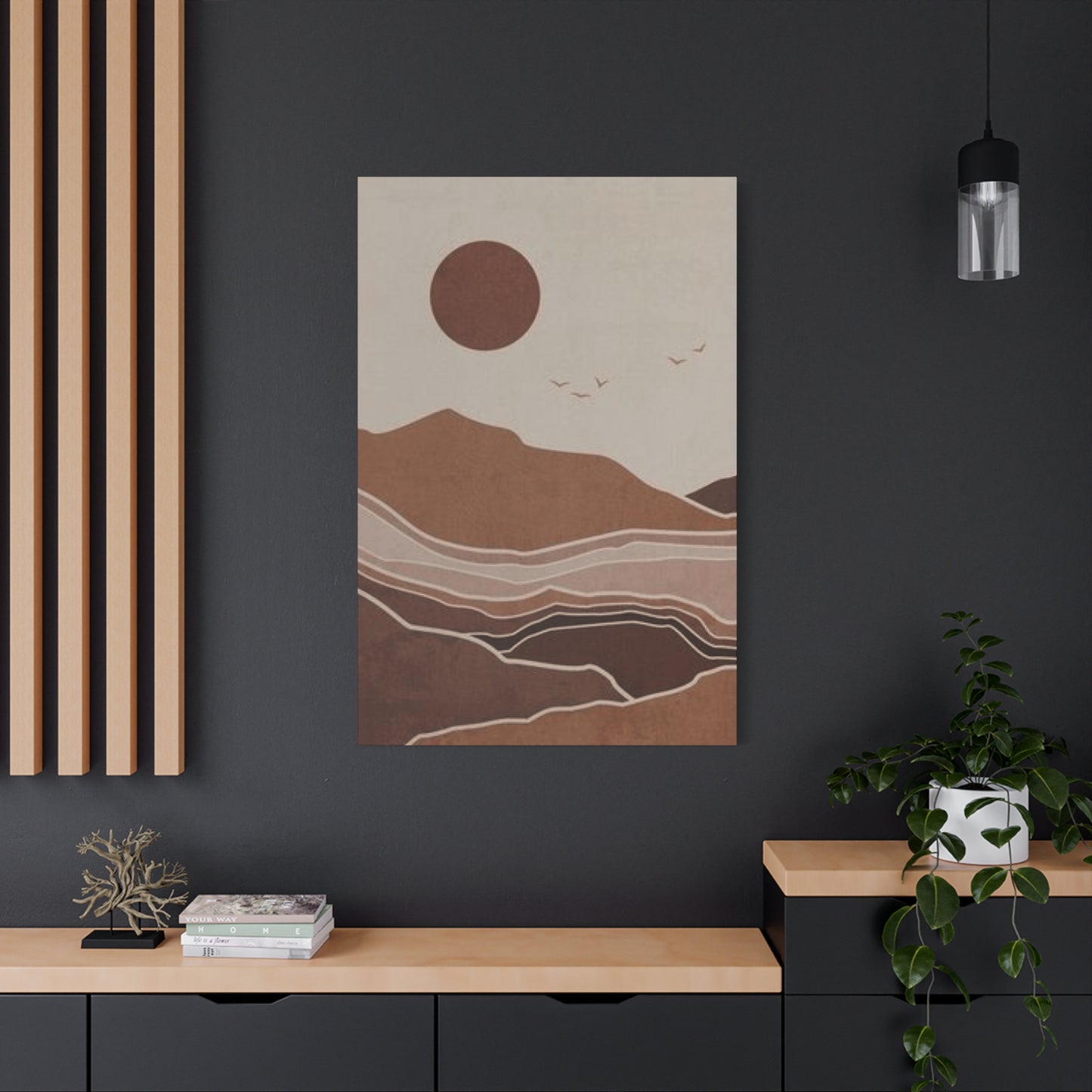 Brown Desert Painting Wall Art & Canvas Prints