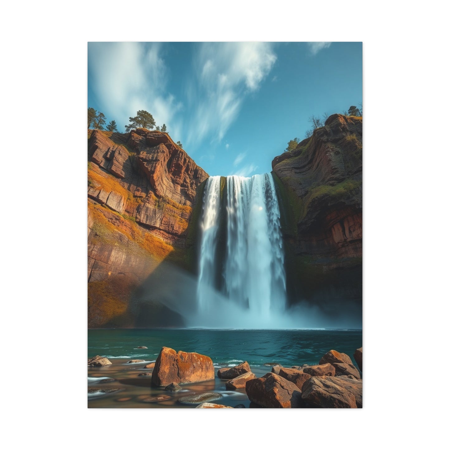 Opulent Waterfall Illusion Wall Art & Canvas Print