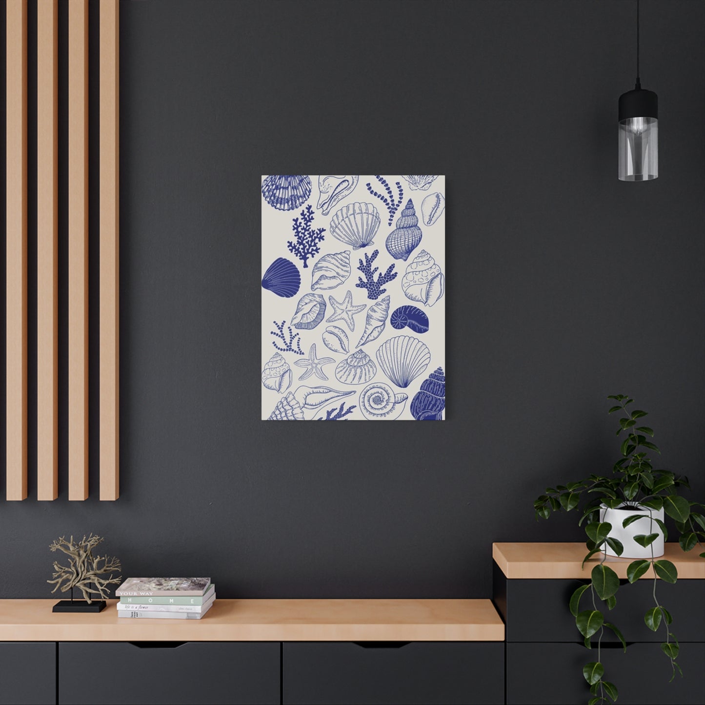 Purple Sea Shell Shape Poster Wall Art & Canvas Prints