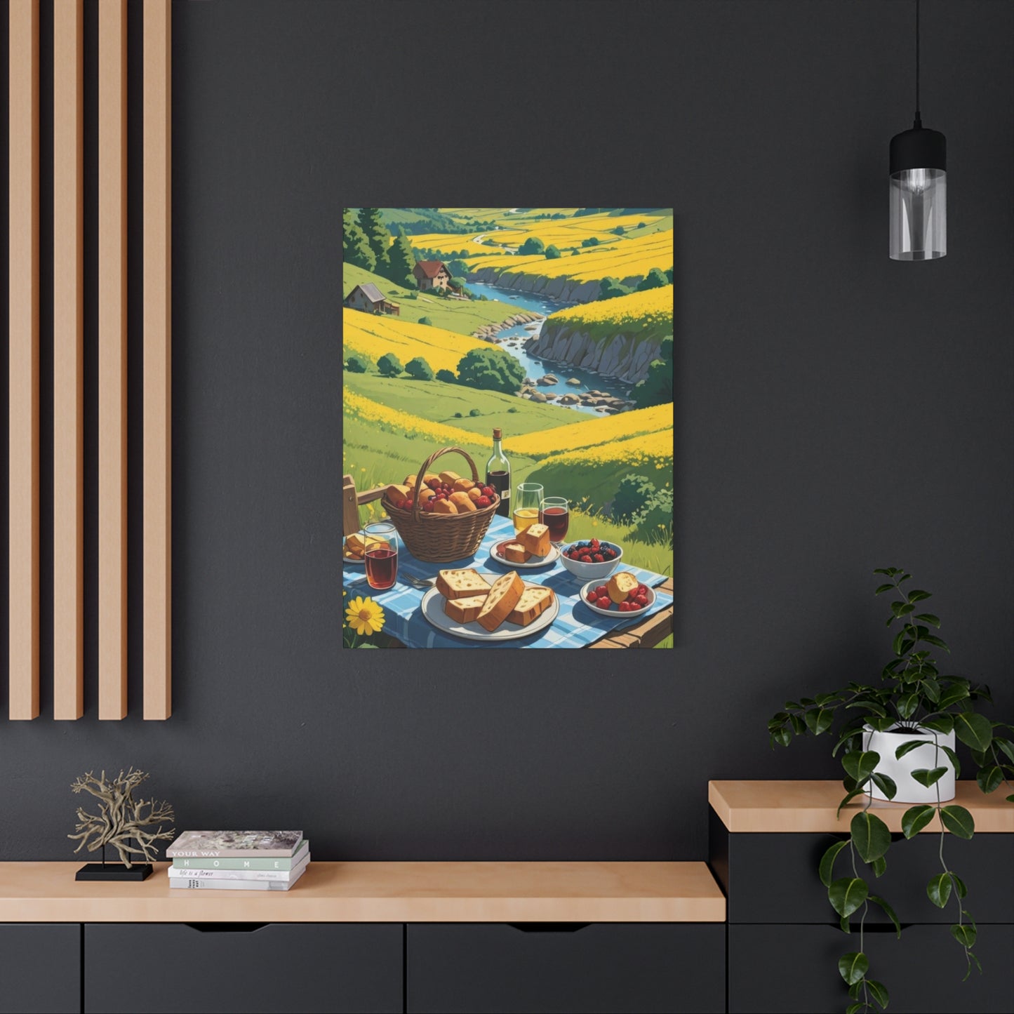 Lunch Sunny Countryside Wall Art & Canvas Prints