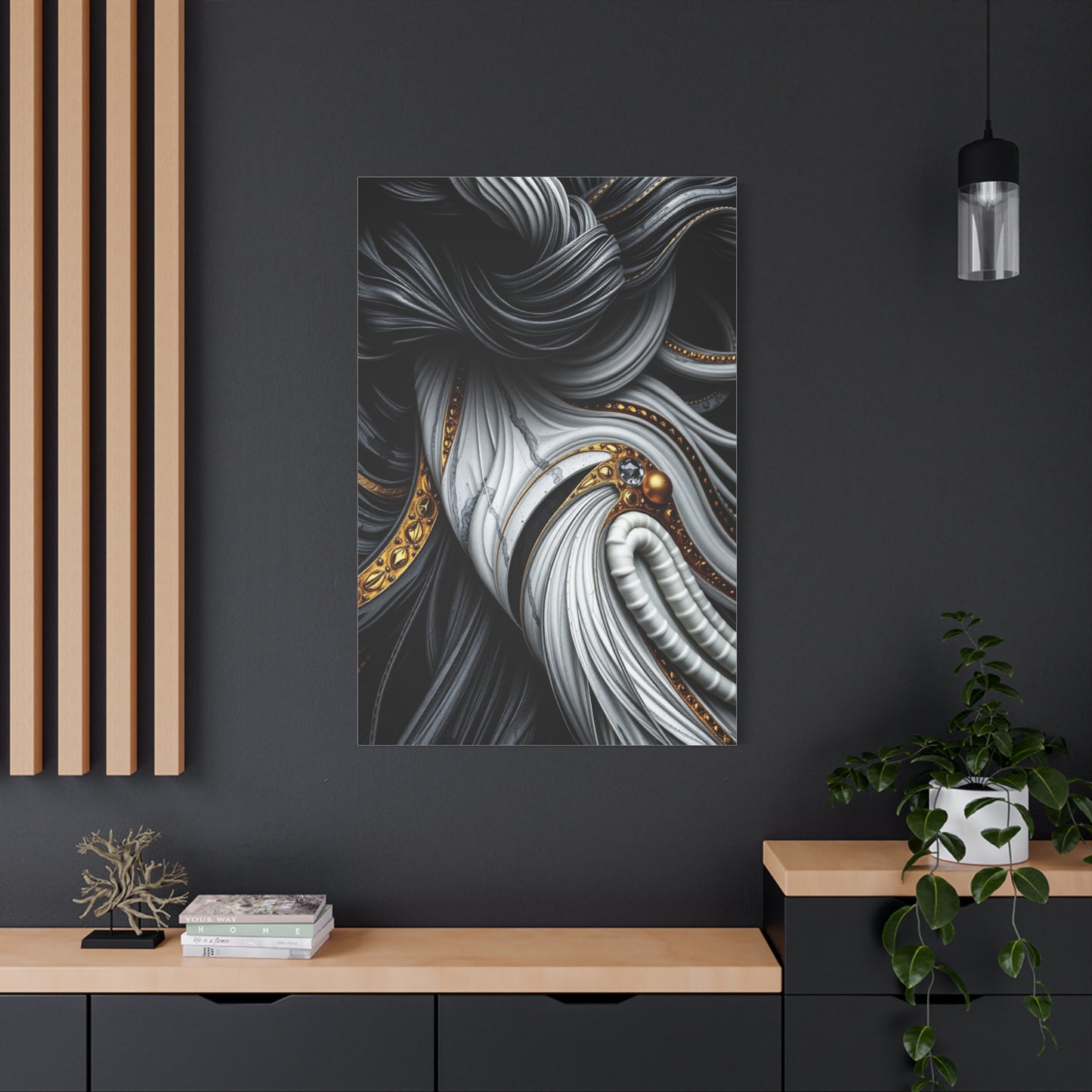 Black White and Gold Art Luxury Canvas Wall Art & Canvas Print