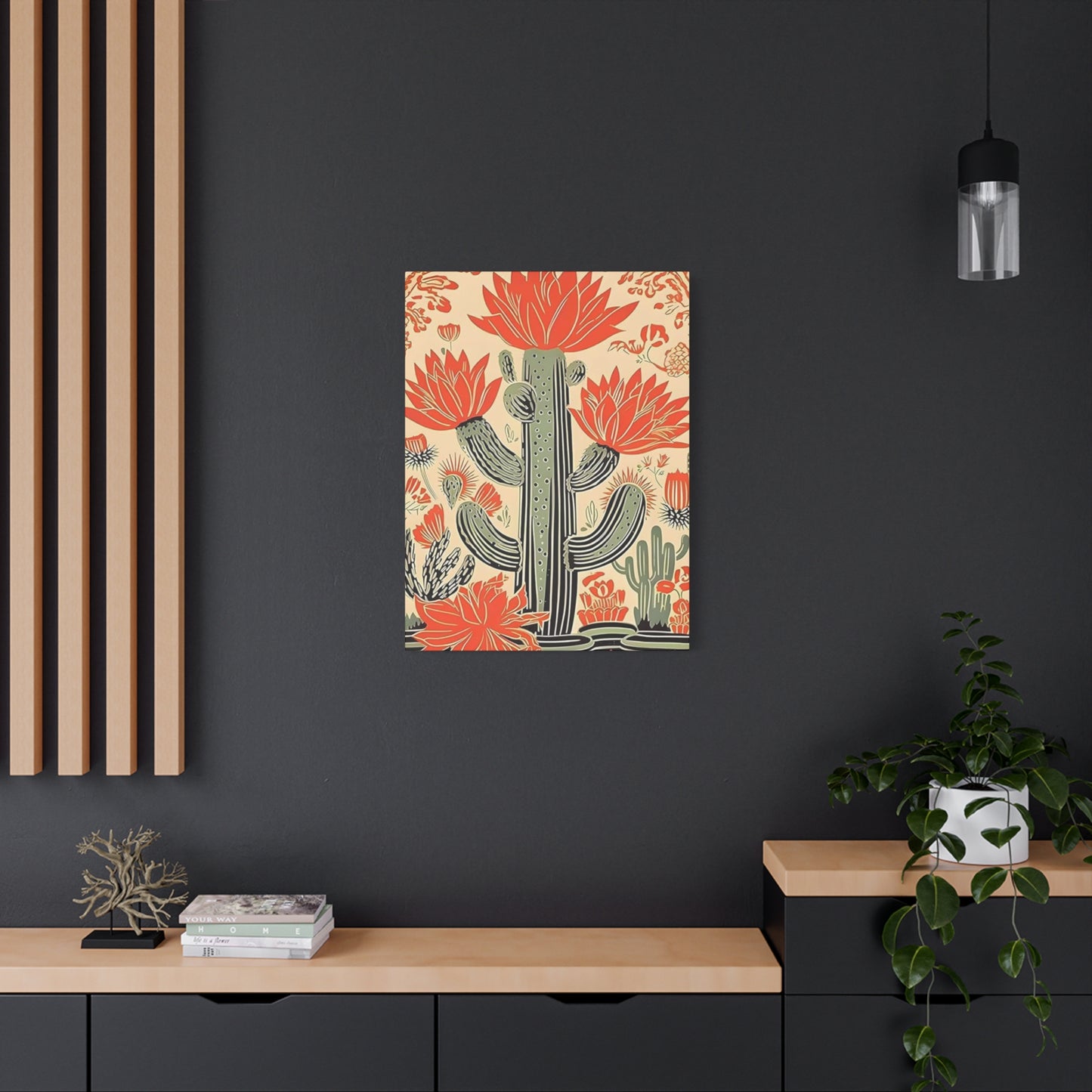 Flower On A Cactus Wall Art & Canvas Prints