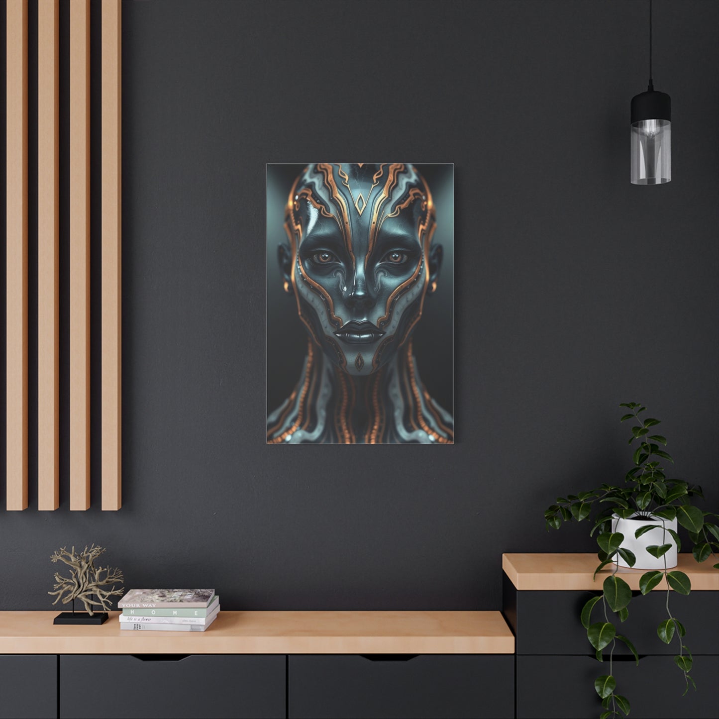 Charcoal, Onyx, and Ivory Art Luxury Canvas Wall Art & Canvas Print