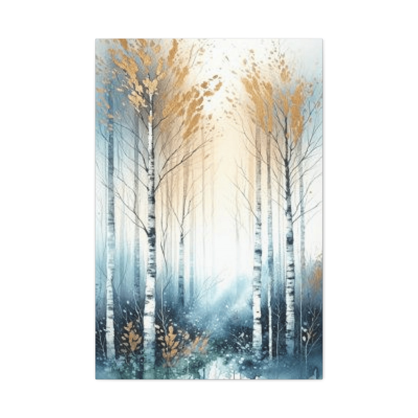 Bright Birch Trees Painting Wall Art & Canvas Prints
