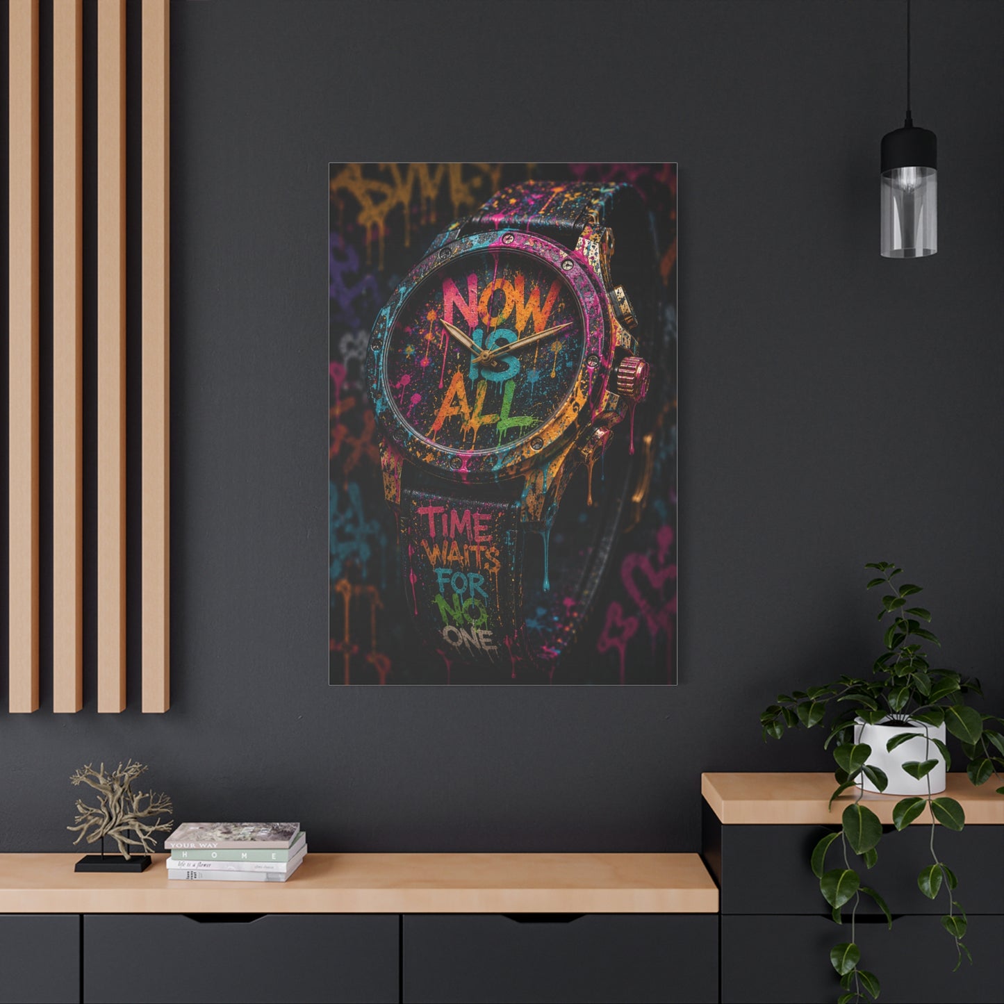 Now Is All Graffiti Watch Street Wall Art & Canvas Print