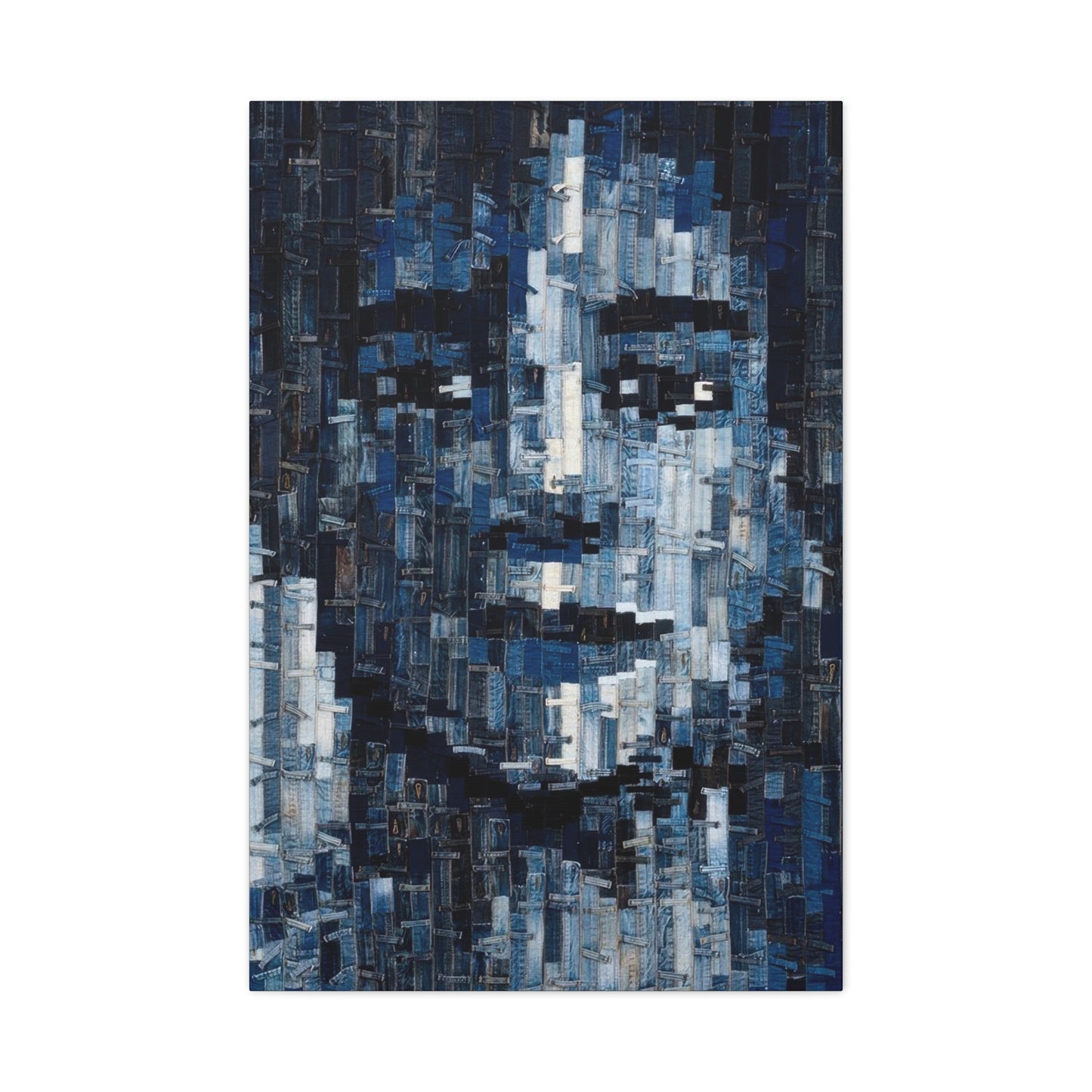 Denim Face Pattern Wall Art & Canvas Prints
