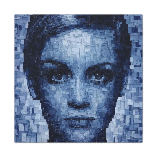 Denim Face Pattern Wall Art & Canvas Prints