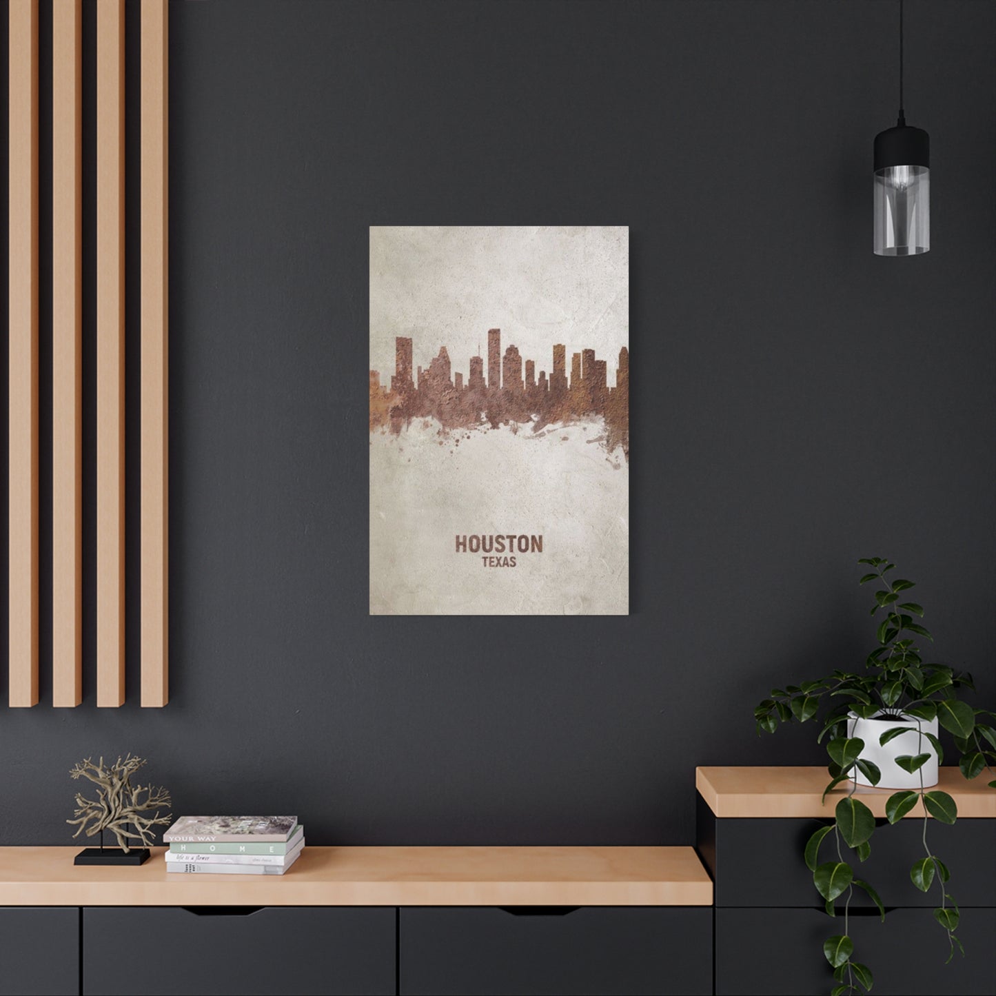 Houston Skyline Painting Wall Art & Canvas Prints