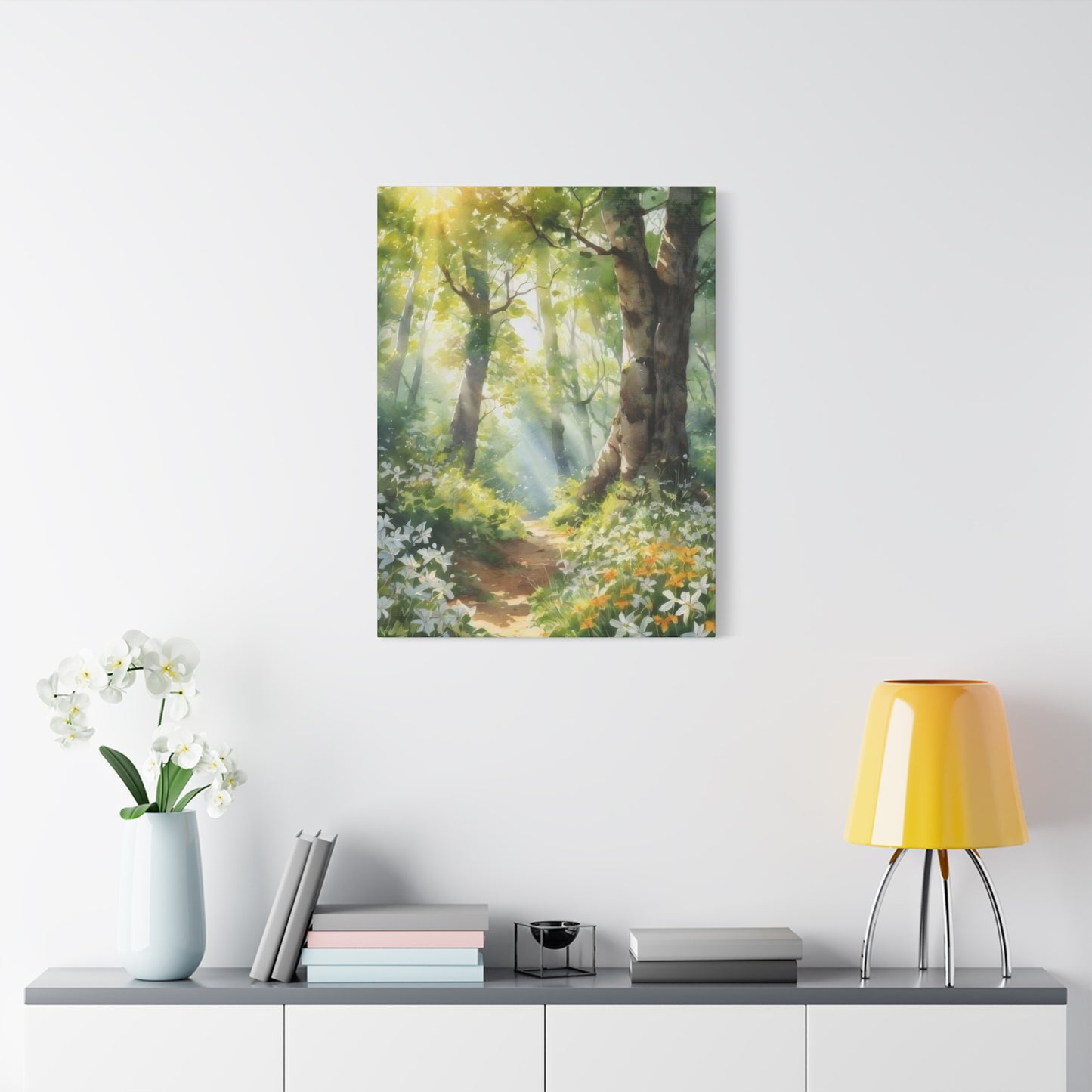 Forest Path Lit Wall Art & Canvas Prints