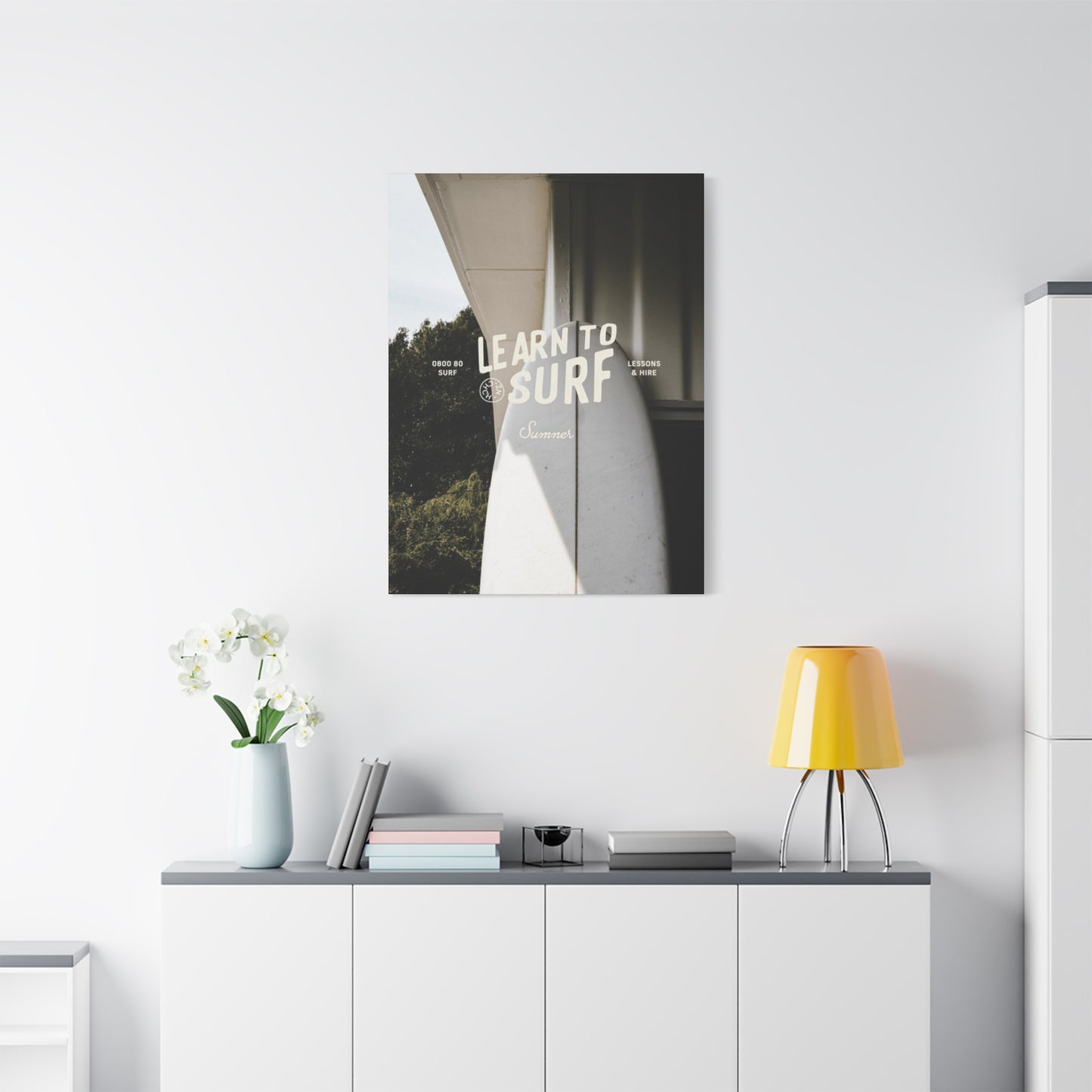 Learn To Surf Poster Wall Art & Canvas Prints