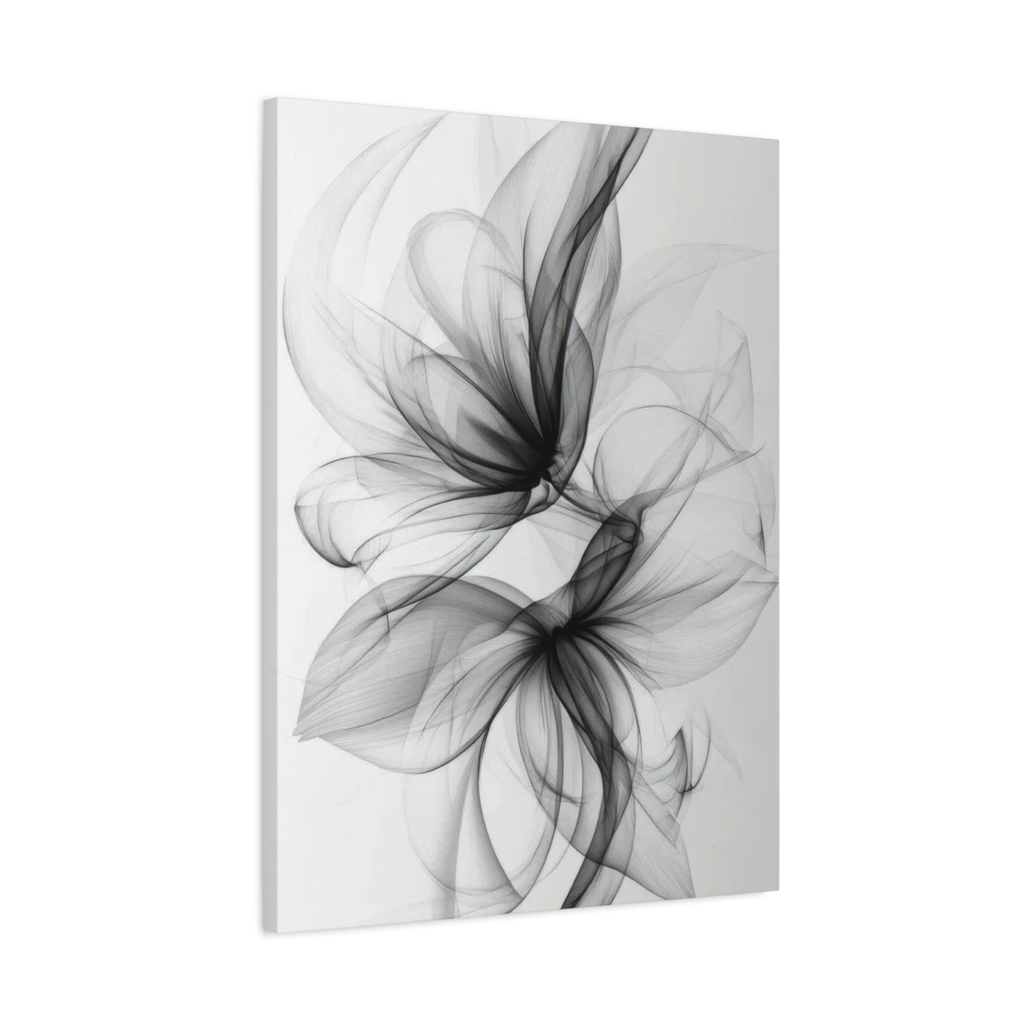 Flower Lines Grey Wall Art & Canvas Prints