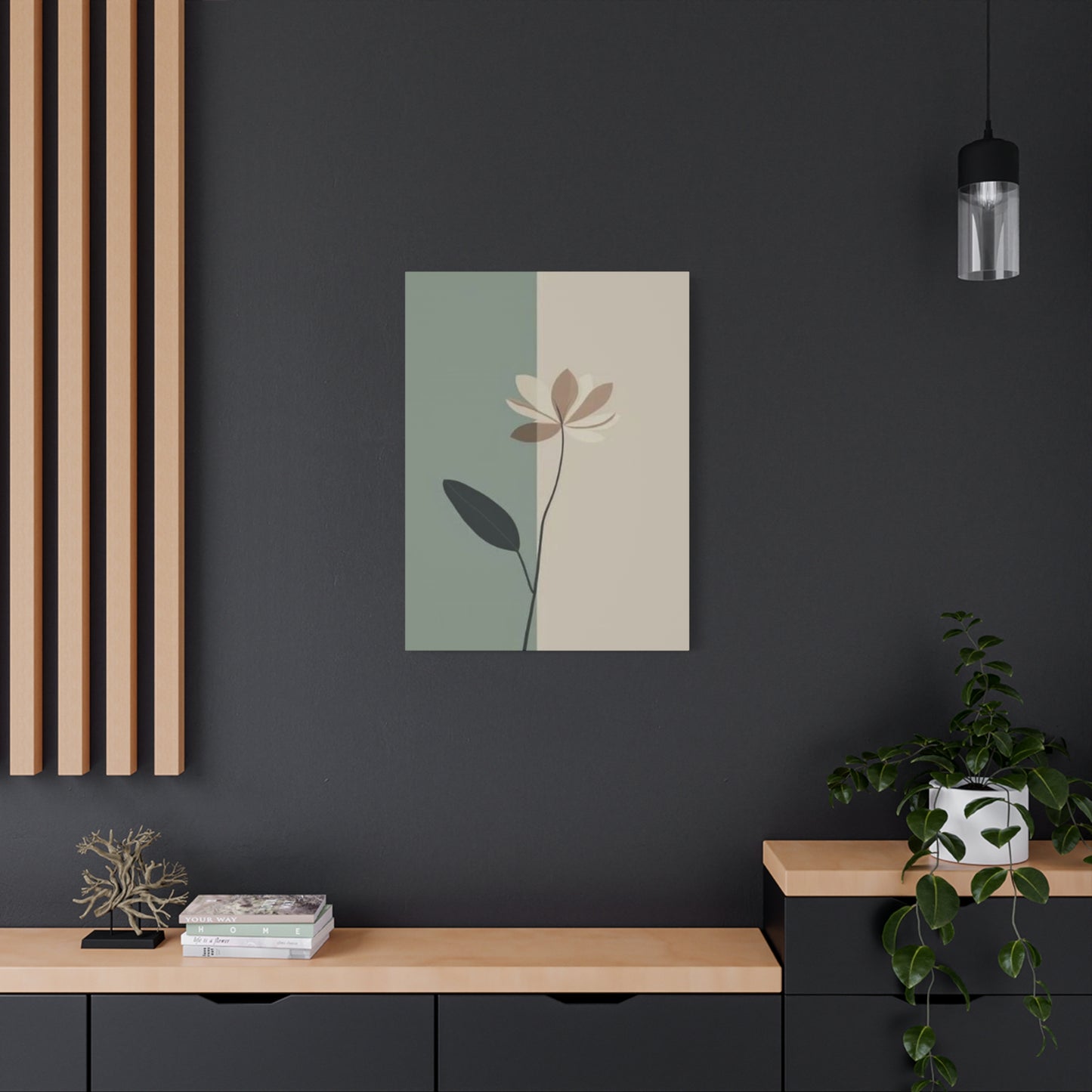 Brown Flower Entryway Wall Art & Canvas Prints