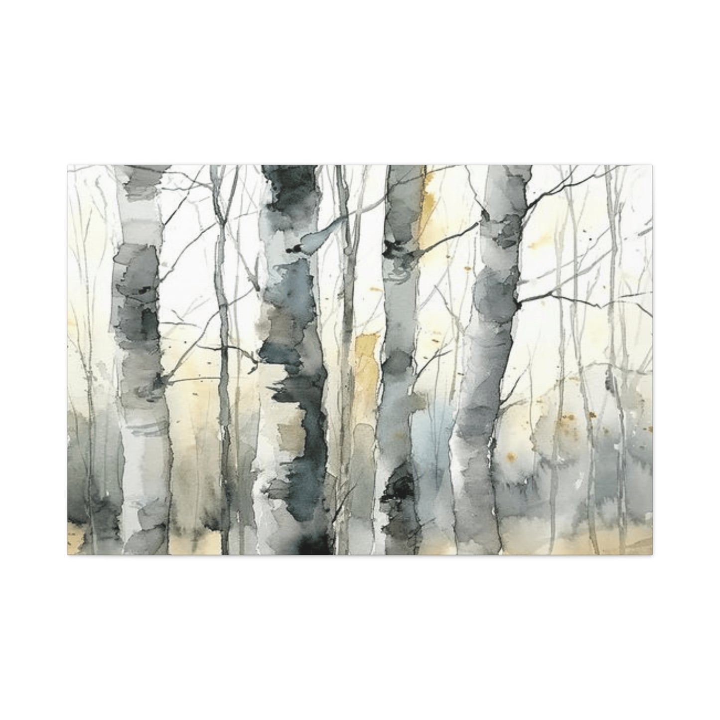 Birch Tree Water Painting Wall Art & Canvas Prints