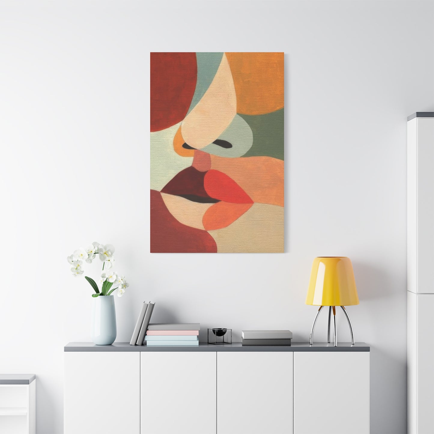 Face Colorful Shapes Wall Art & Canvas Prints