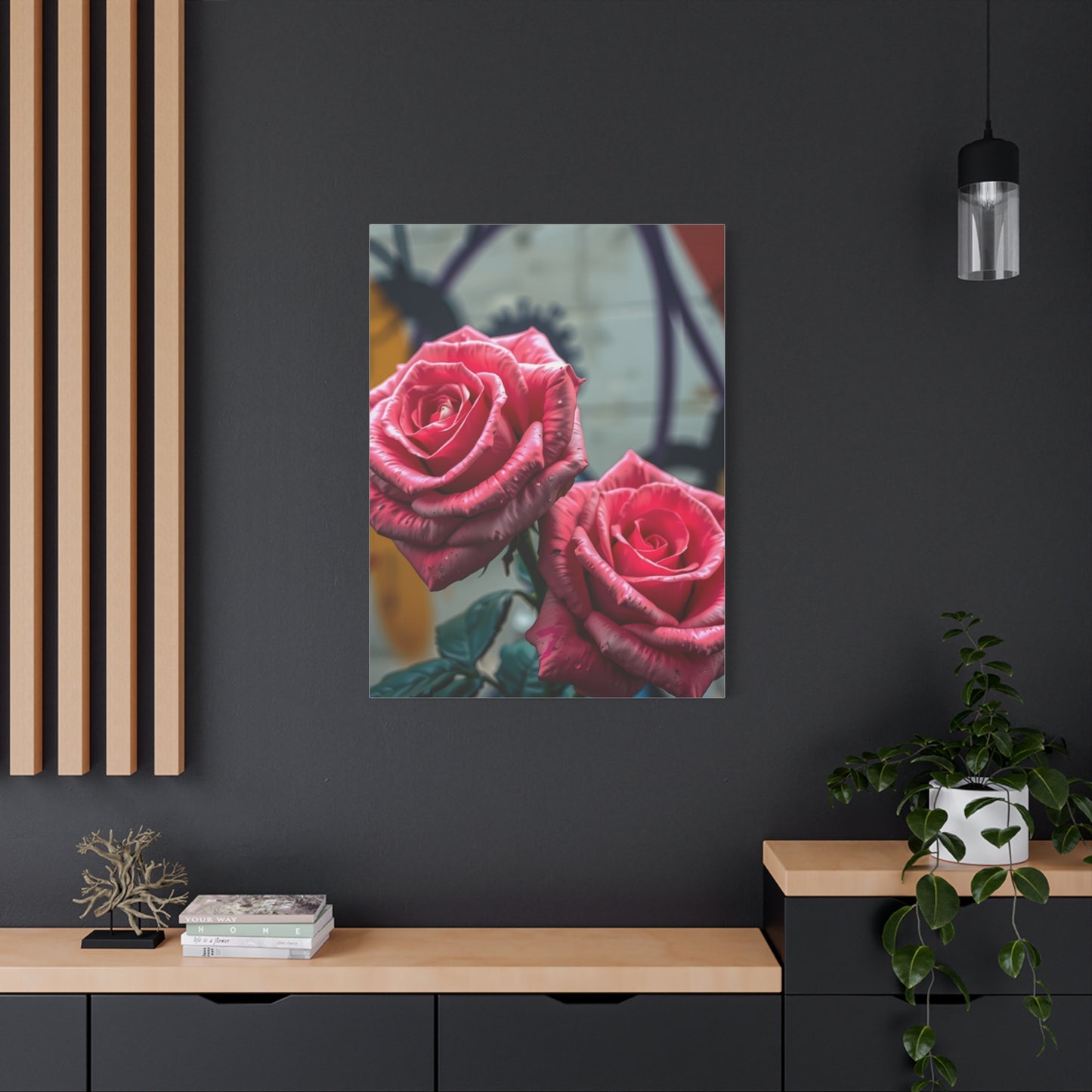 Floral Graffiti Elegance Wall Art & Canvas Print
