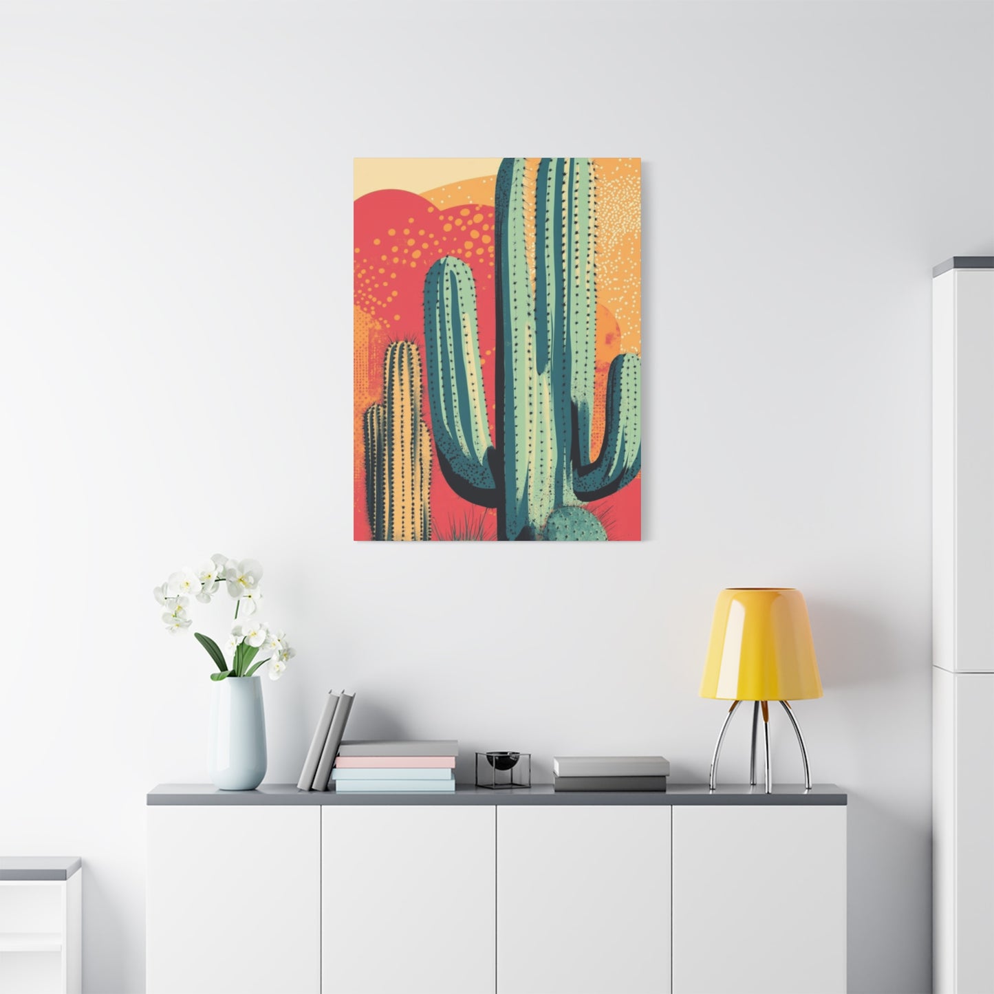 Bright Cactus Painting Wall Art & Canvas Prints