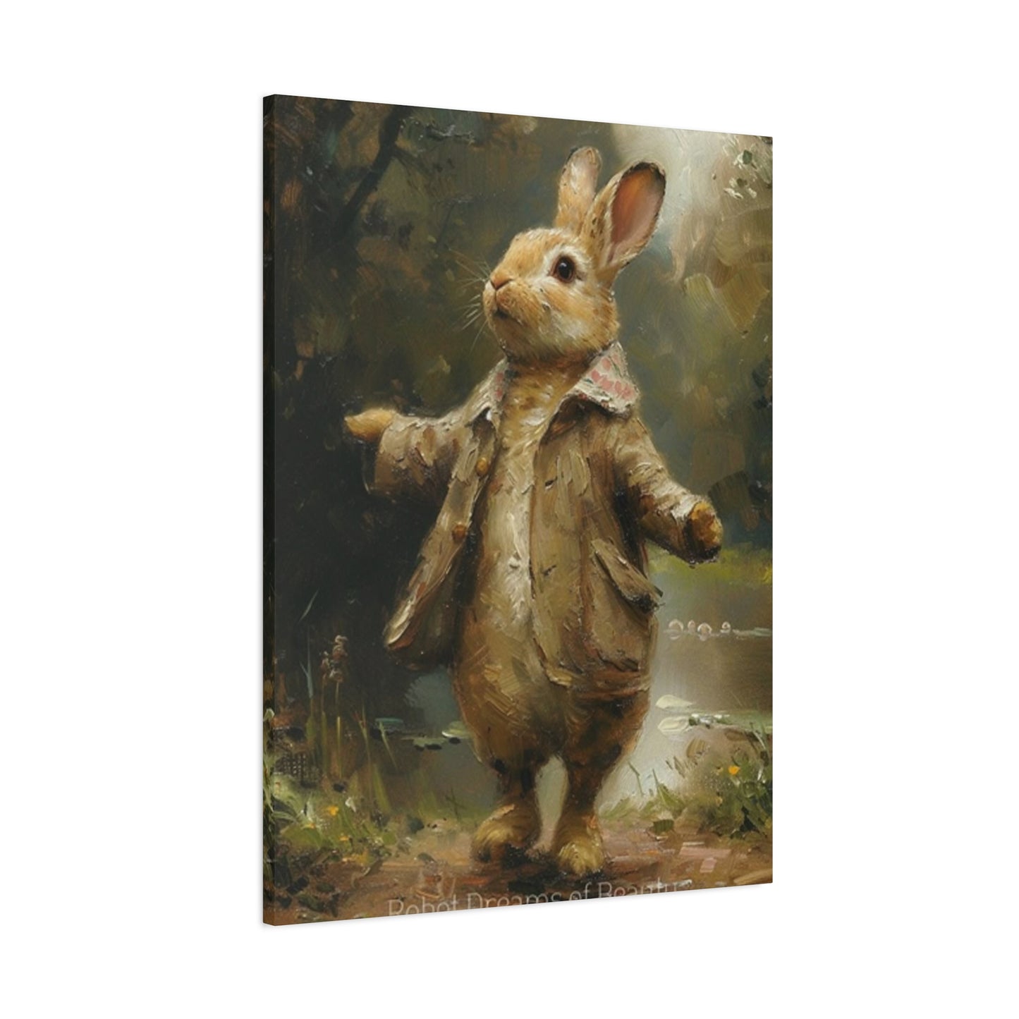 Dressed Rabbit Painting Wall Art & Canvas Prints