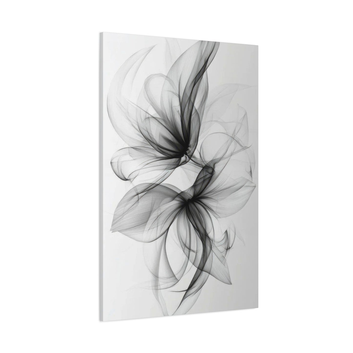 Flower Lines Grey Wall Art & Canvas Prints
