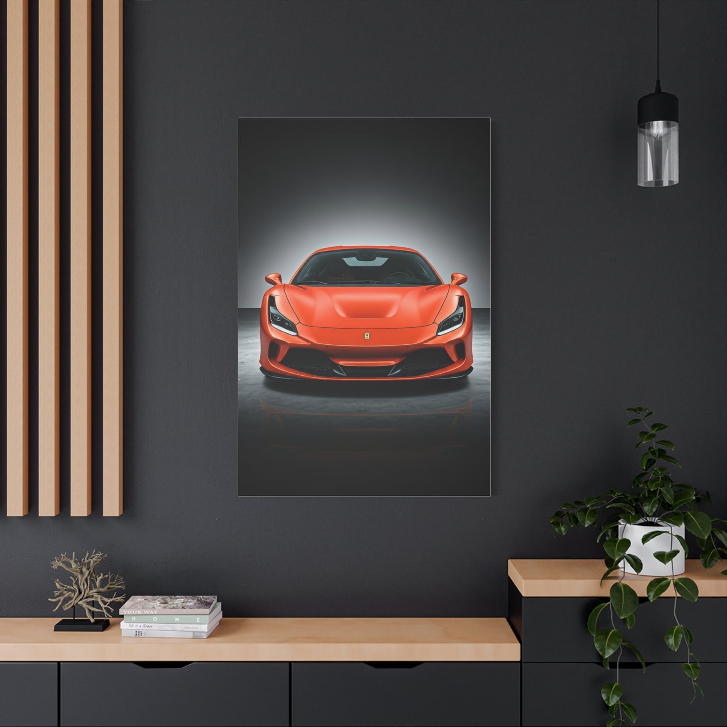 Ferrari F8 Tributo Minimal Studio Wall Art & Canvas Prints