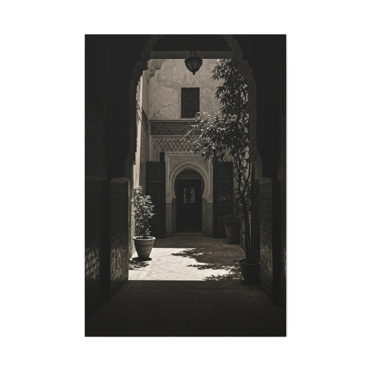 Moorish Courtyard Archway Light Wall Art & Canvas Prints