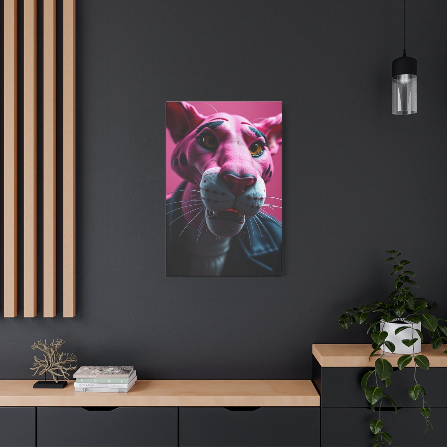 Blush Panther Radiance Wall Art & Canvas Print
