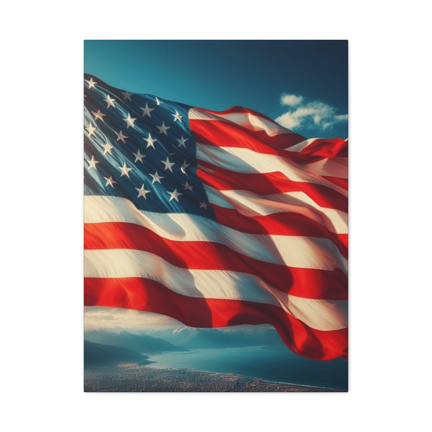 American Flag Waving Wall Art & Canvas Prints