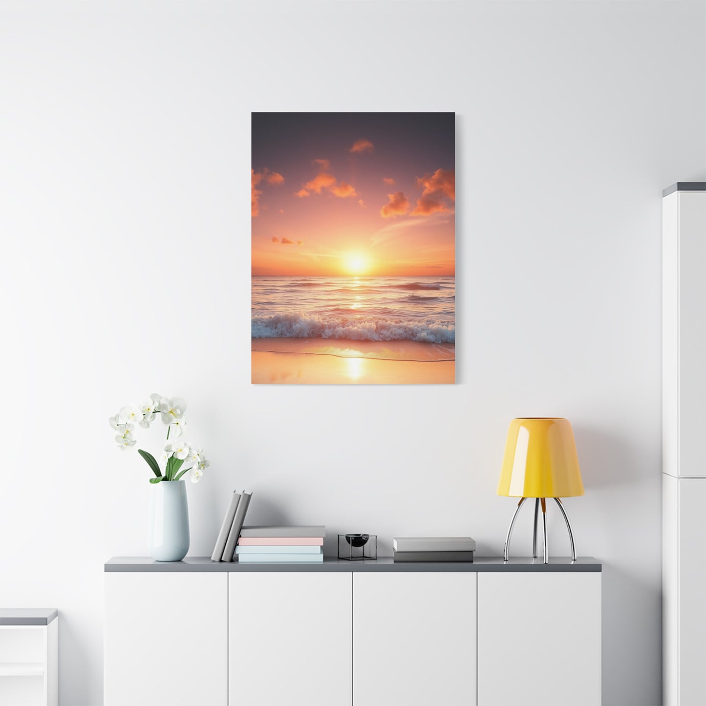 Vision Beach Sunrise and Sunset Art Art Wall Art & Canvas Print