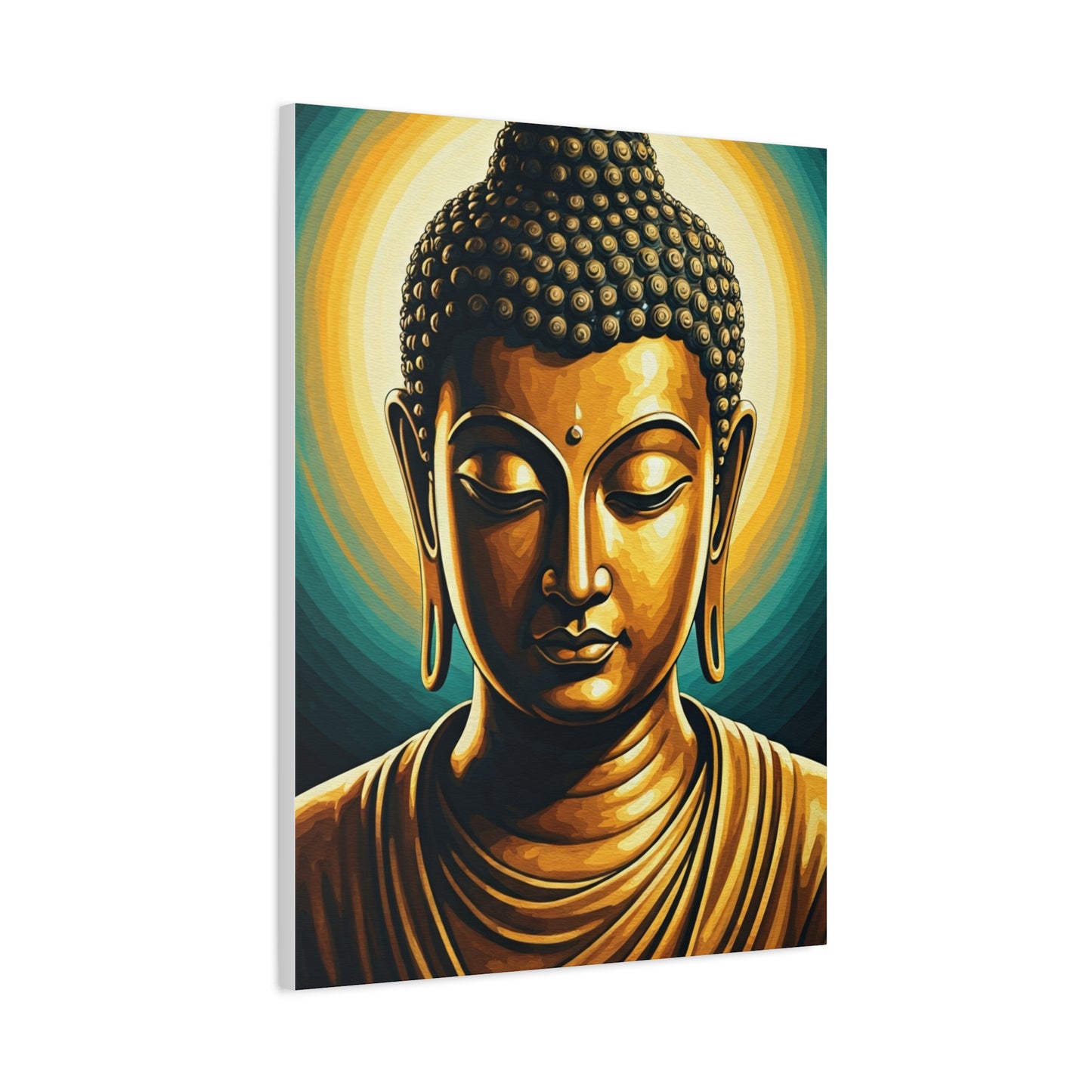 Radiant Serenity Buddha Portrait Wall Art & Canvas Prints