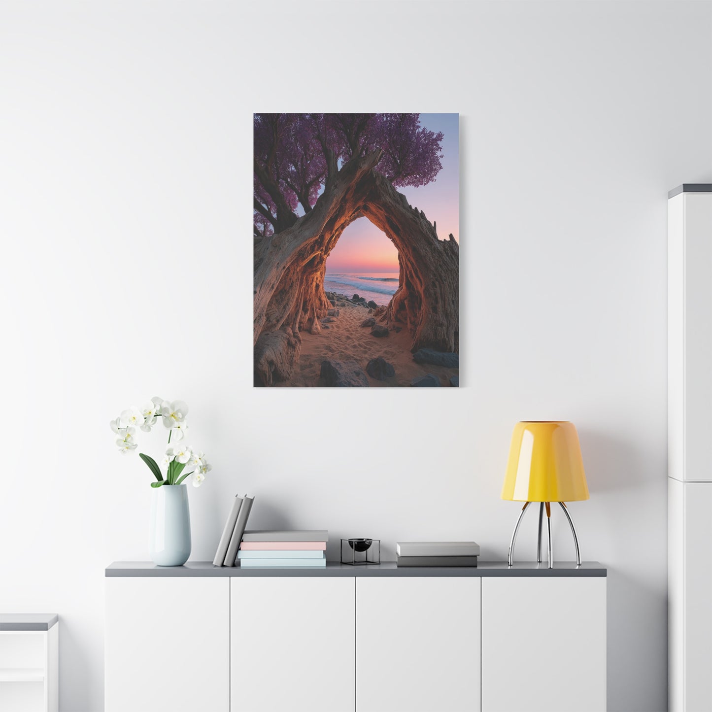 Driftwood Arch Coastal Sunset Wall Art & Canvas Print