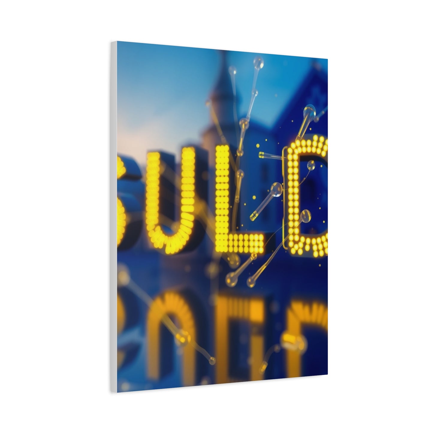 Blue & Yellow Art Luxury Canvas Wall Art & Canvas Print