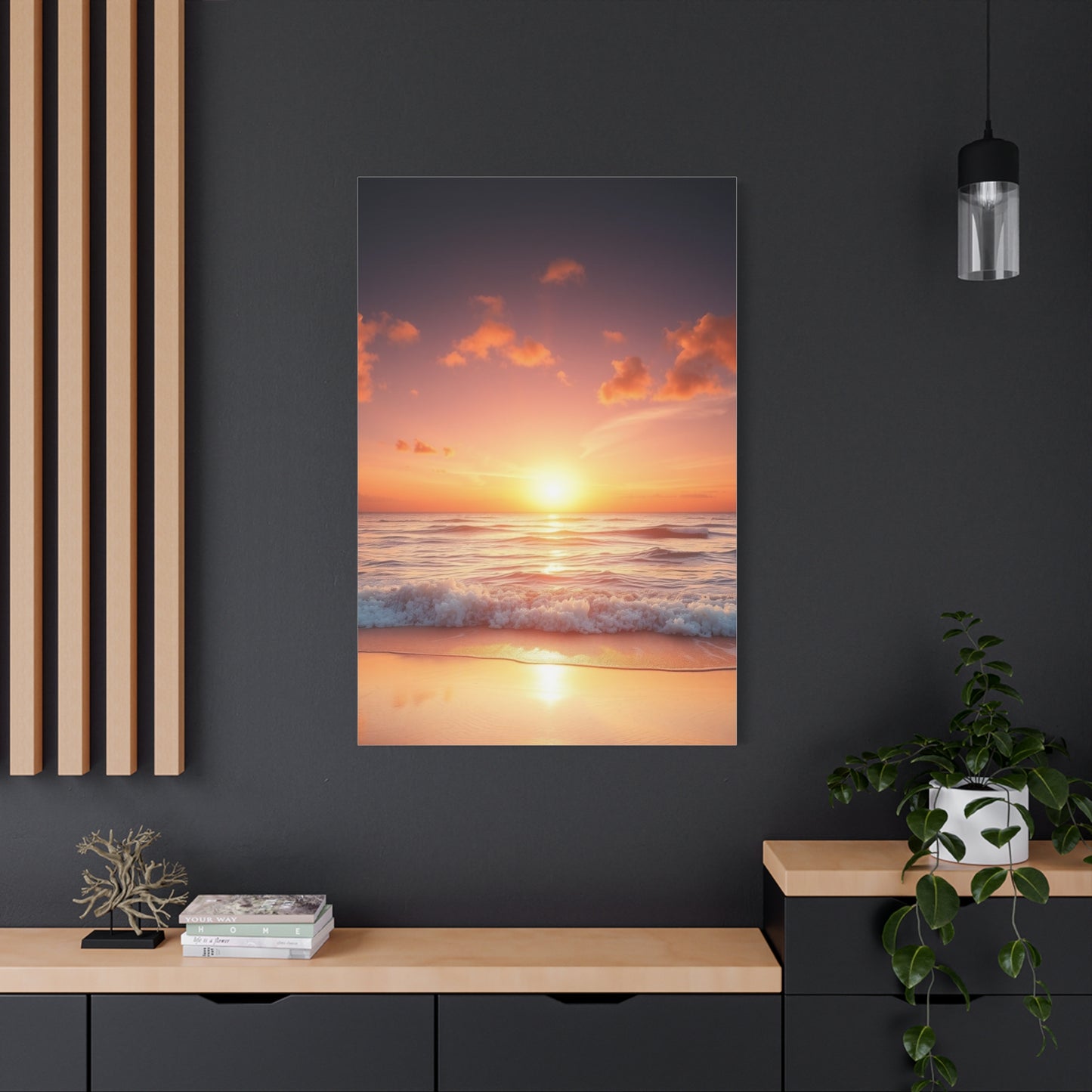 Vision Beach Sunrise and Sunset Art Art Wall Art & Canvas Print