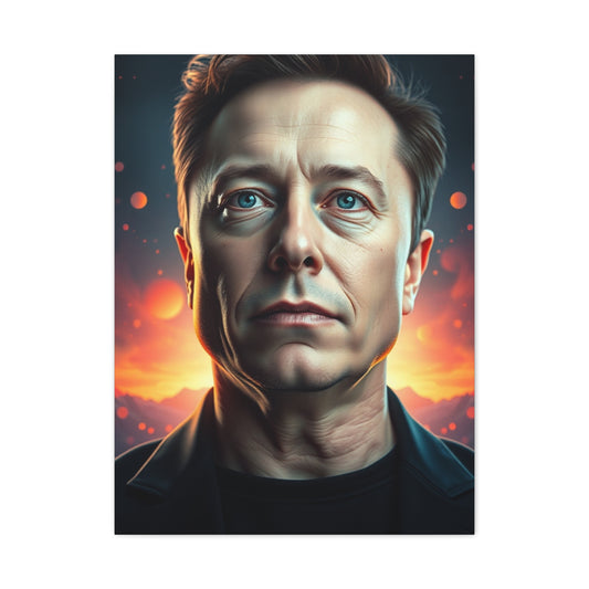 Elon Musk Art Refined Canvas Wall Art & Canvas Print
