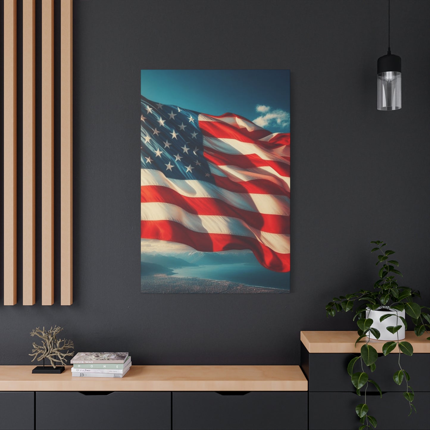 American Flag Waving Wall Art & Canvas Prints