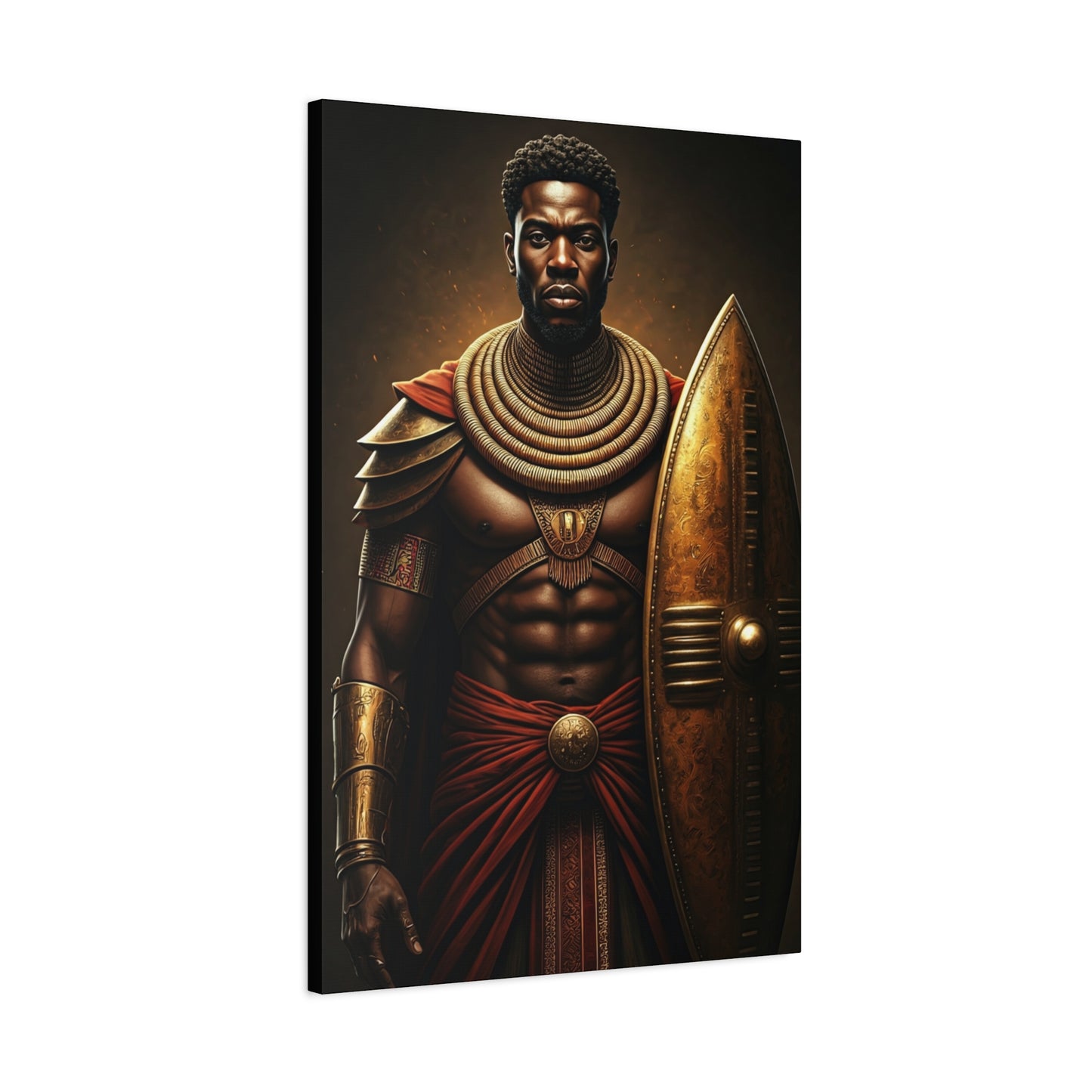 African Warrior Shield Legend Wall Art & Canvas Prints