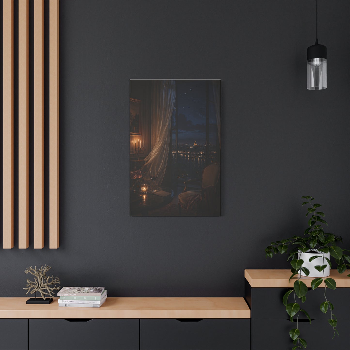Candlelit Paris Night Romance Wall Art & Canvas Print