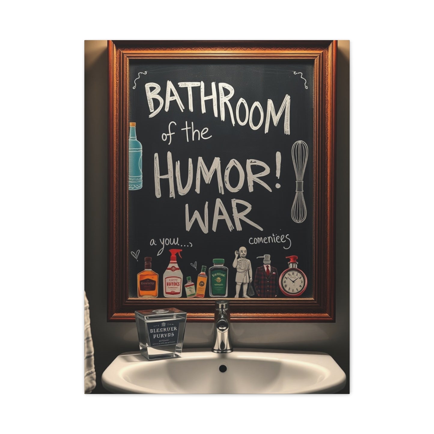 Bathroom Humor Art Luxury Canvas Wall Art & Canvas Print