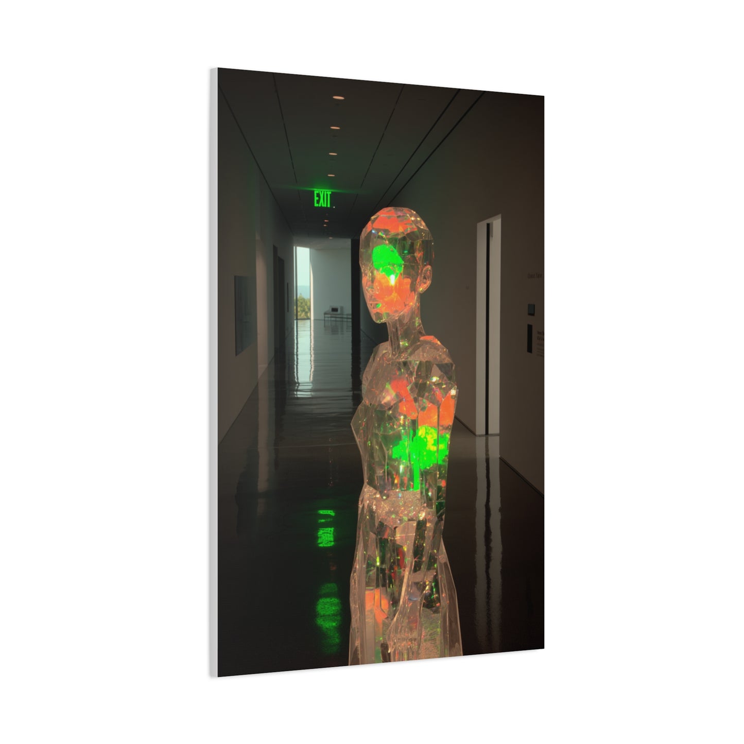 Luminous Crystal Figure Installation Wall Art & Canvas Print