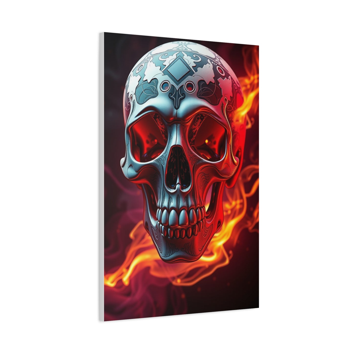 3D Trippy Skull Art By Ali Gulec Art Supreme Canvas Wall Art & Canvas Print