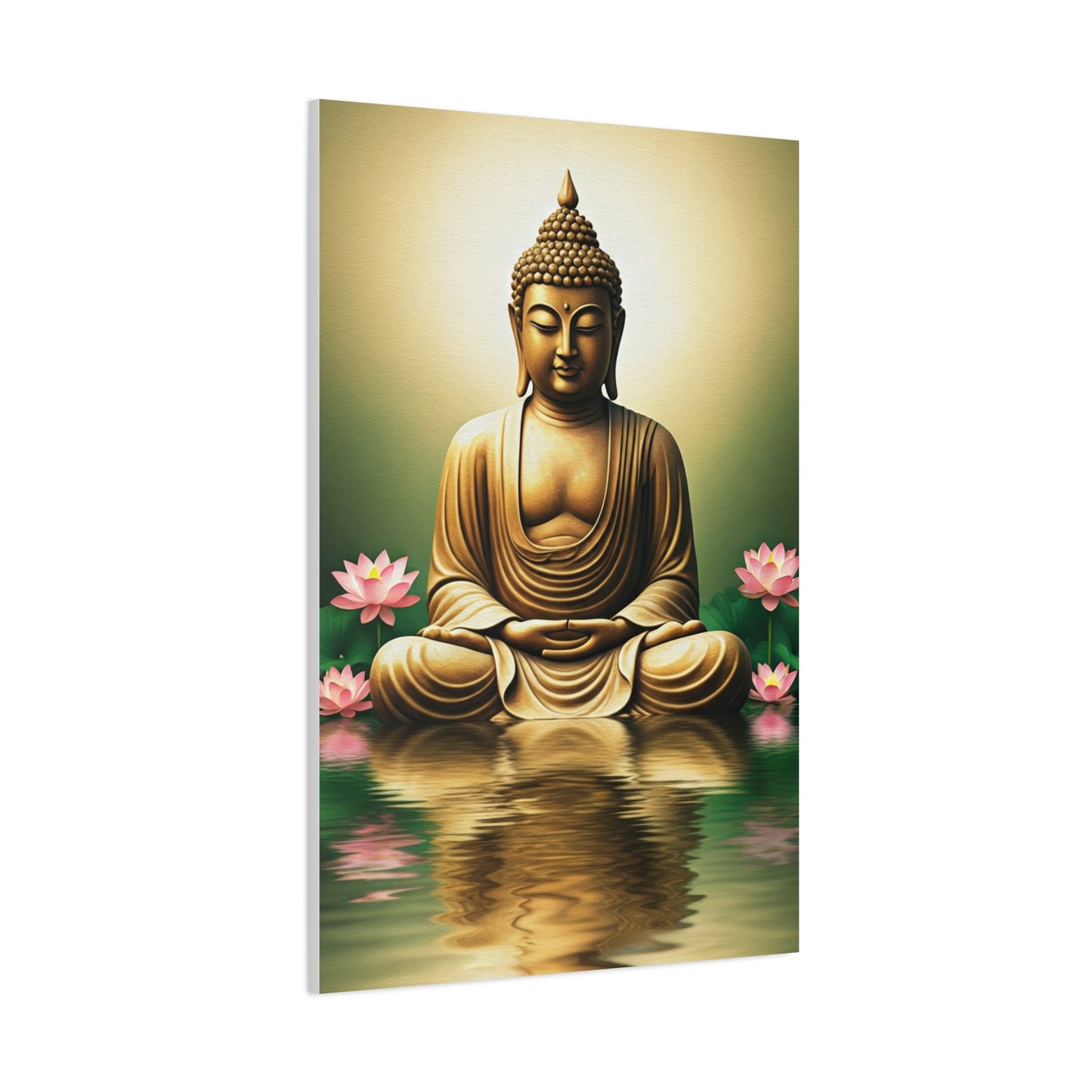 Lotus Reflection Buddha Meditation Wall Art & Canvas Prints