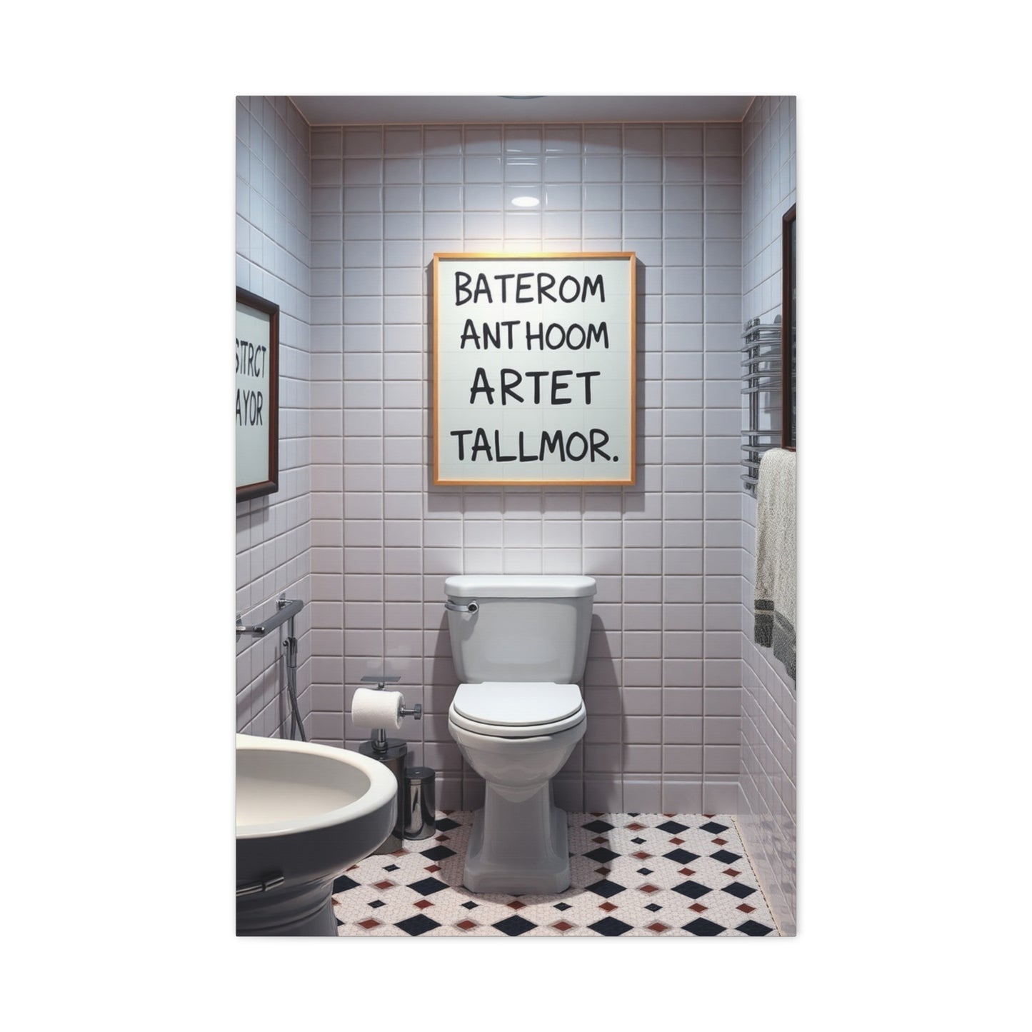 Vision Bathroom Humor Art Art Wall Art & Canvas Print