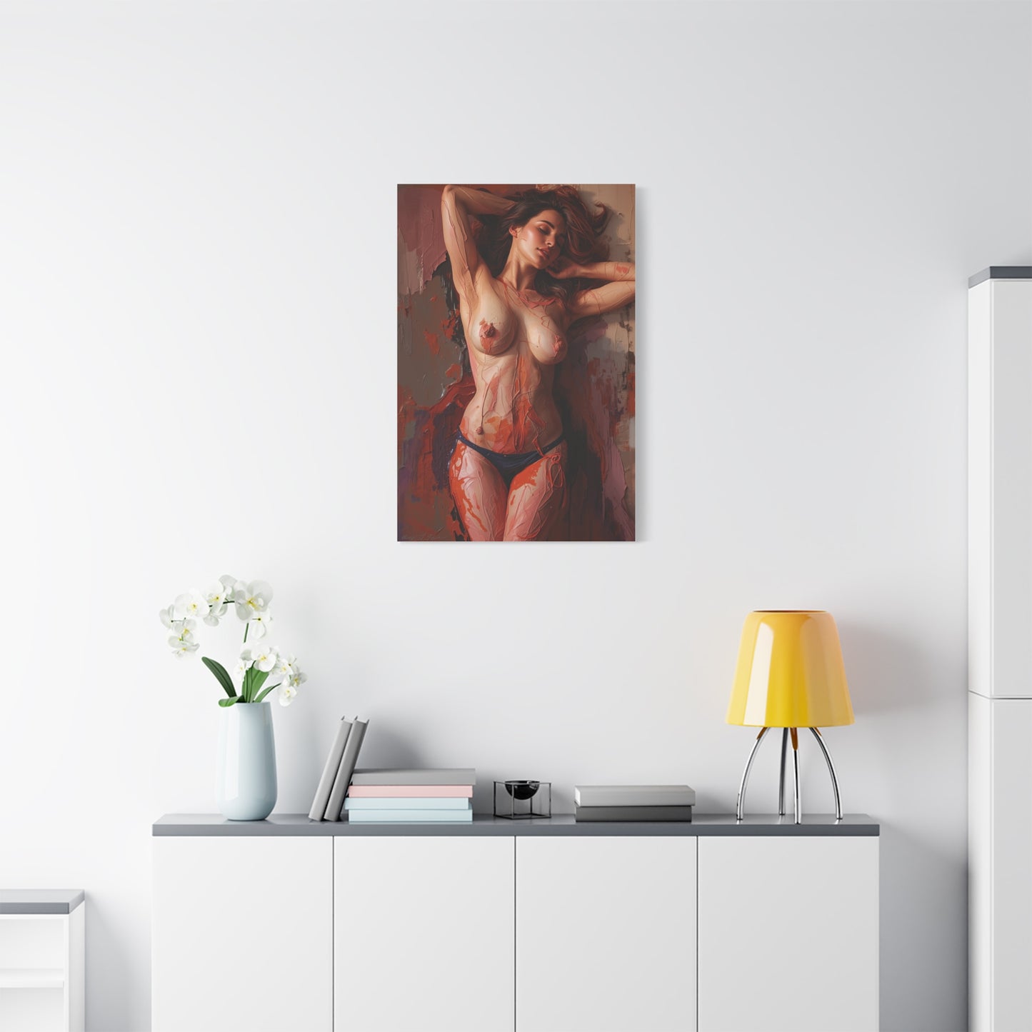 Sensual Impasto Figure Composition Wall Art & Canvas Print