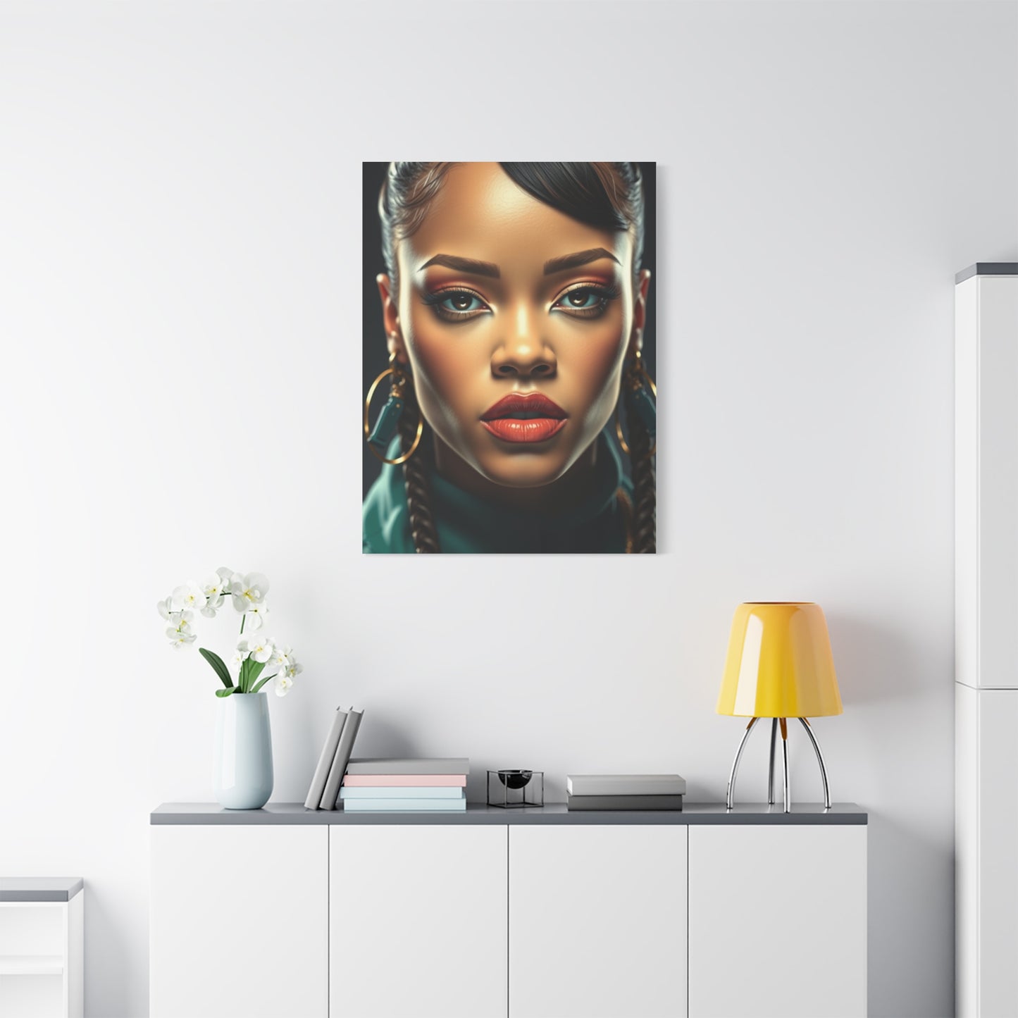 Rihannas Vibrant Elegance Art Wall Art & Canvas Print