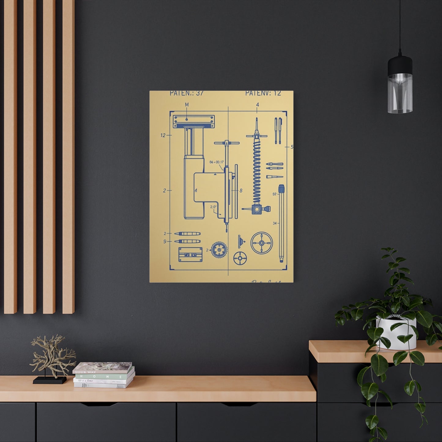 Blueprint & Patent Sketches Art Refined Canvas Wall Art & Canvas Print