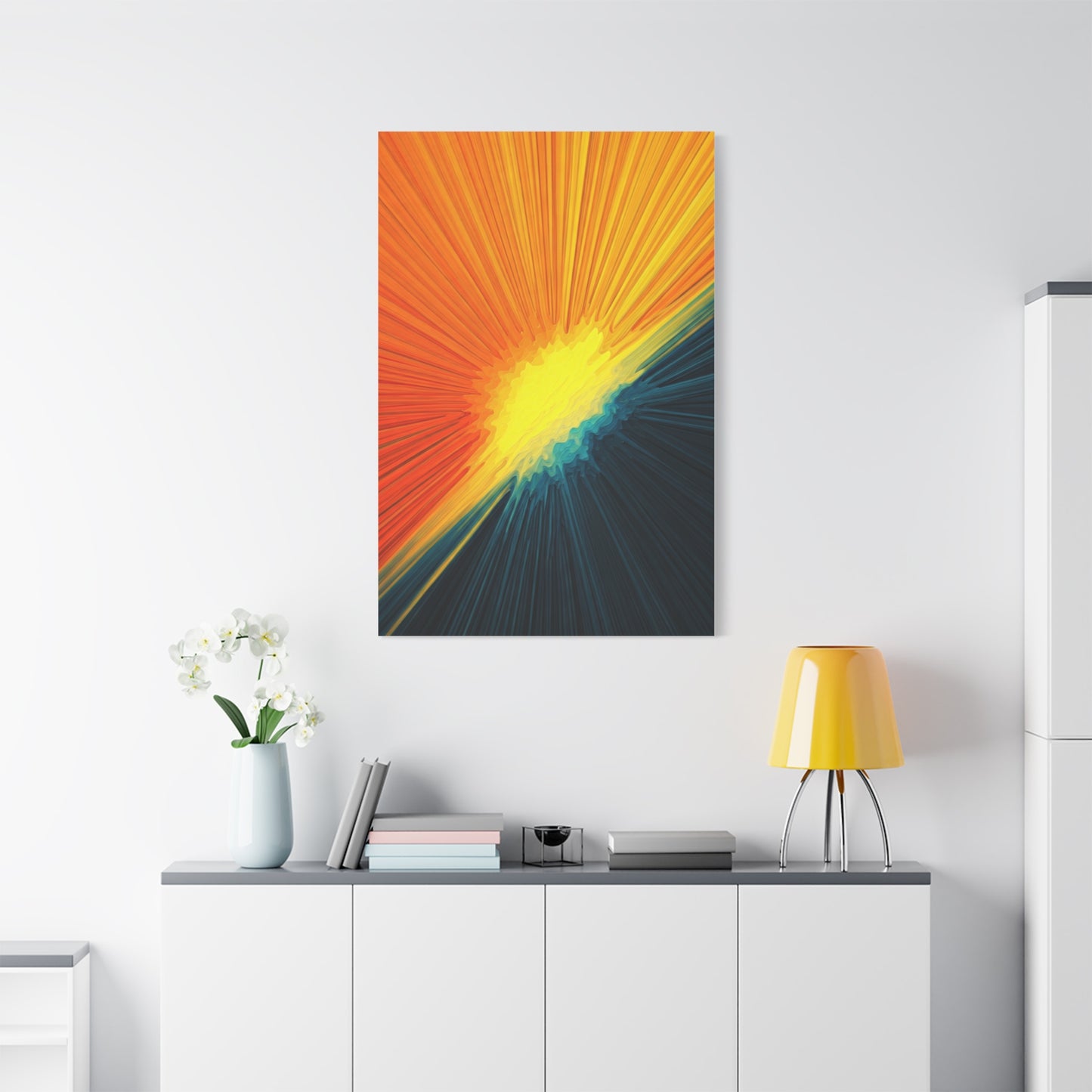 Golden Horizon Energy Abstract Wall Art & Canvas Prints