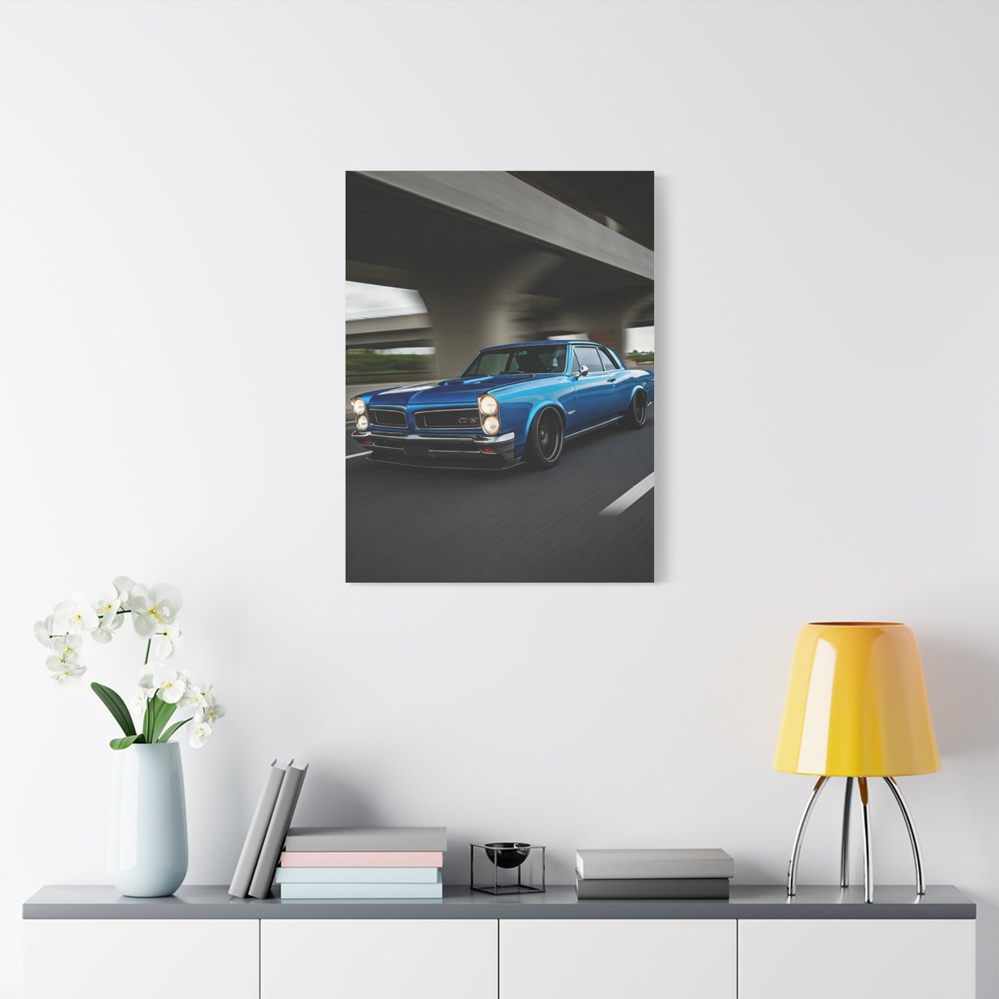 1965 Pontiac GTO Elevated Bypass Pursuit Wall Art & Canvas Prints
