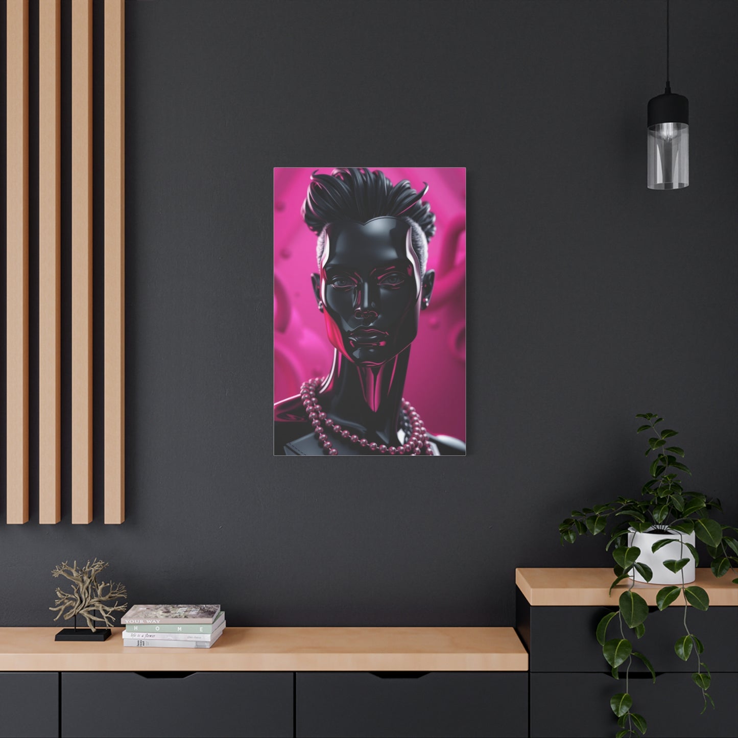 Black & Pink Art Supreme Gallery Wall Art & Canvas Print