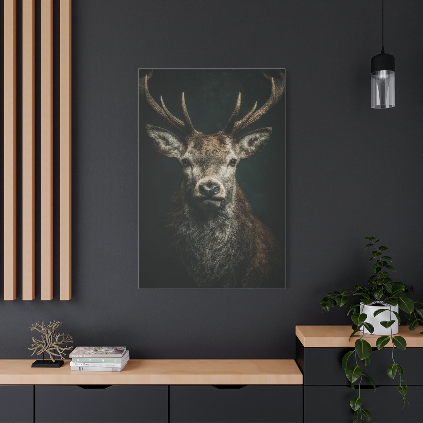Majestic Crowned Red Stag Portrait Wall Art & Canvas Print