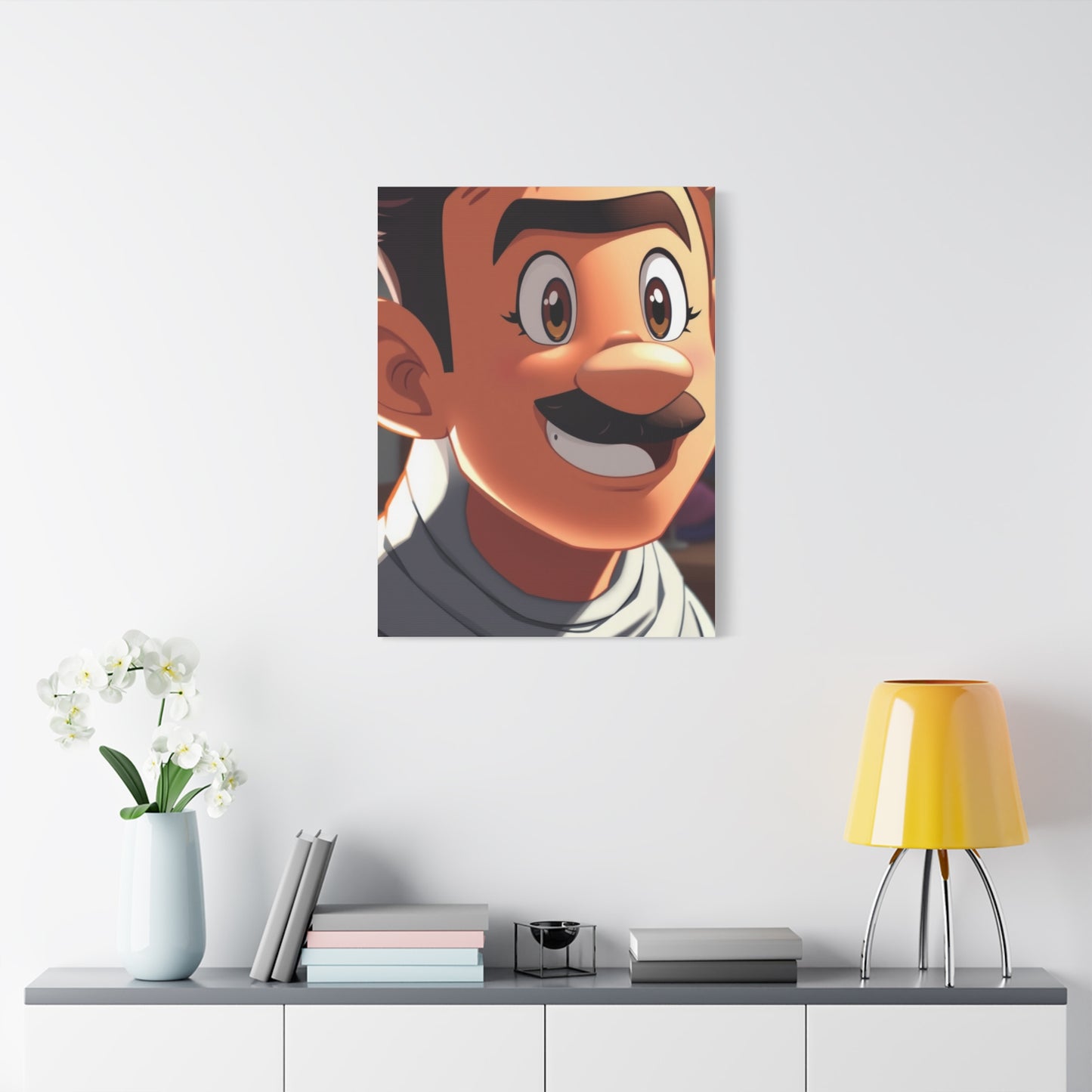 Serene Cartoon Reverie Wall Art & Canvas Print